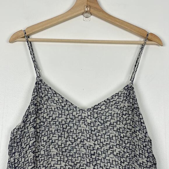 Hunter Bell New York Silk spaghetti strap Asymmetrical layered hem dress Medium - Picture 4 of 8